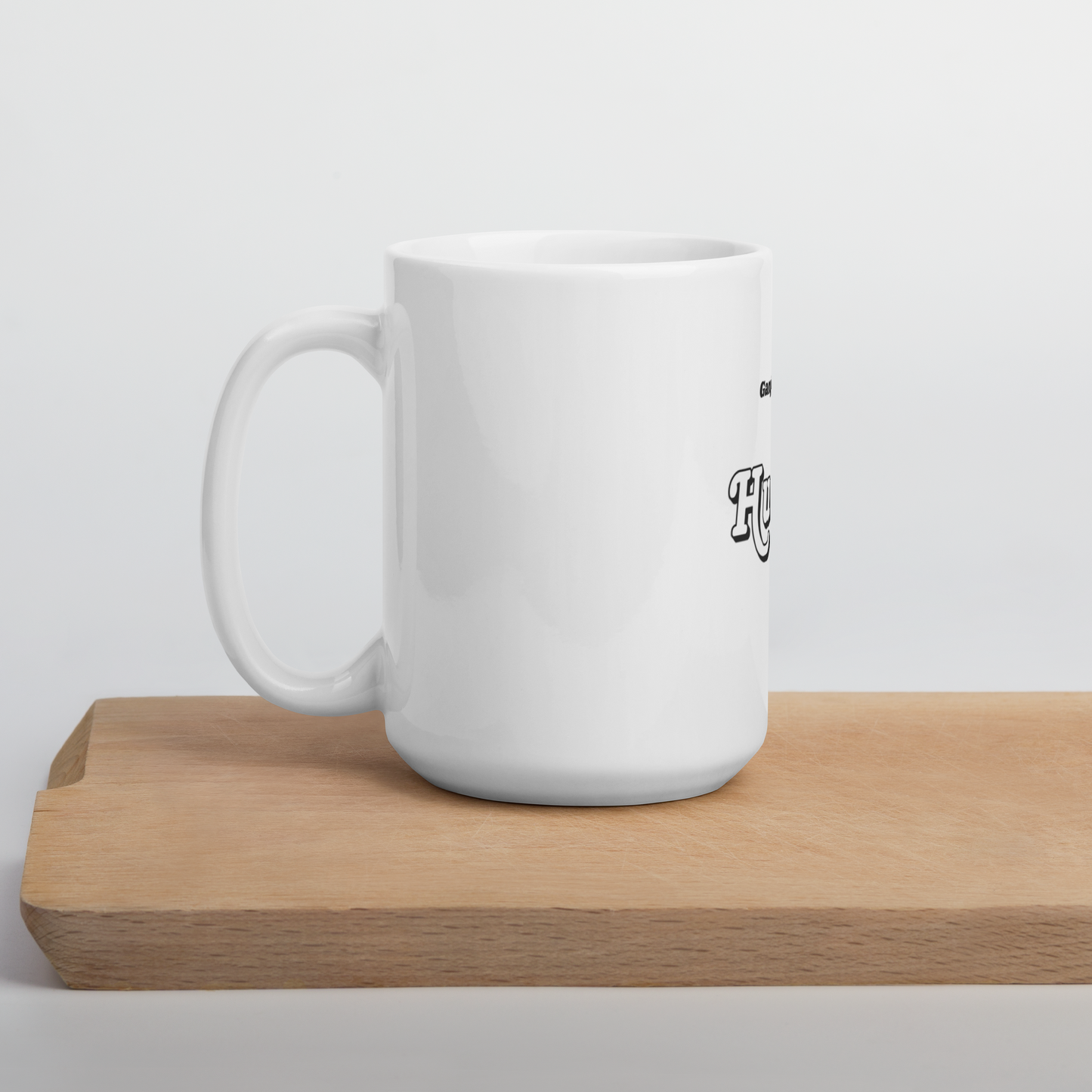 White glossy mug